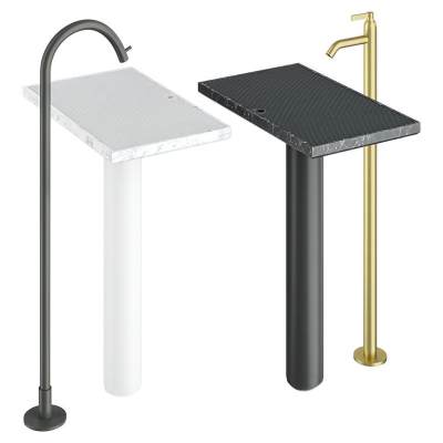 洗手台 柱状台盆 龙头